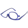 Schwenkbare Schminkbrille / Schminkhilfe aus Kunststoff in verschiedenen Stärken Blau +1,50 dpt