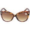 Stylische Bifokal-Sonnenbrille BRUNHILDE mit großem Leseteil in Havanna-Braun +1,50 dpt