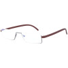 Schmale Lesebrille "Franz" mit einfacher Entspiegelung und Blaulichtfilter braun +2,00 dpt
