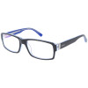 Klassische Fernbrille STEFAN aus Kunststoff in Schwarz-Blau mit Federscharnier und individueller Stärke