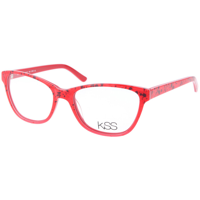 Auffällige Kunststoff-Brillenfassung KISS KIS050 004 in Rot-Schwarz