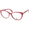 Stylische Kunststoff-Brillenfassung NORA 001 mit Cateye-Look in Rot