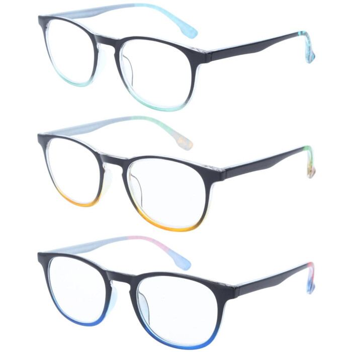 Sommerliche Kunststoff-Fertiglesebrille MIAMI mit schickem Farbverlauf