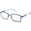 Stylische Kunststoff - Brillenfassung von XavierGarcia TOM C-2 in Schwarz - Gestreift / Blau