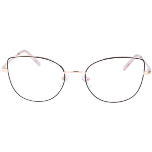 Elegante Metall - Fernbrille LENI in Roségold mit Farbakzenten in indiv. Stärke