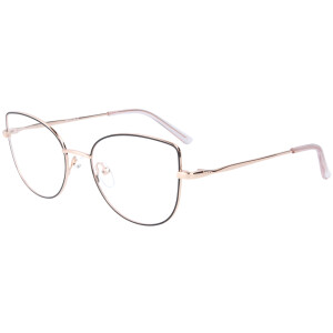 Elegante Metall - Fernbrille LENI in Roségold mit Farbakzenten in indiv. Stärke