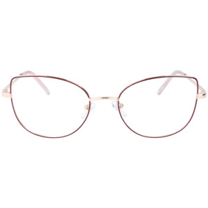 Elegante Metall - Fernbrille LENI in Roségold mit Farbakzenten in indiv. Stärke