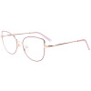 Elegante Metall - Fernbrille LENI in Roségold mit Farbakzenten in indiv. Stärke