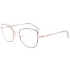 Elegante Metall - Fernbrille LENI in Roségold mit Farbakzenten in indiv. Stärke