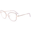 Elegante Metall - Fernbrille LENI in Roségold mit Farbakzenten in indiv. Stärke