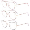Elegante Metall - Fernbrille LENI in Roségold mit Farbakzenten in indiv. Stärke