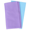 Klassisches Microfaser-Brillenputztuch 2er Set in verschiedenen Farben Orchid Purple - Sky Blue