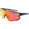 Stylische Sportsonnenbrille J.ATHLETICS YOUP C1 1194 in Schwarz mit verspiegelten Gläsern