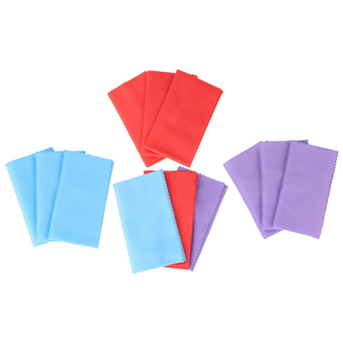 Klassisches 3er Set Microfasertücher in unterschiedlichen Farb - Variationen
