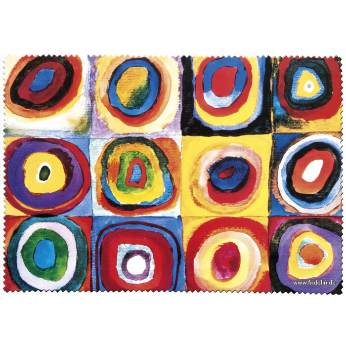 Brillenputztuch aus Microfaser von FRIDOLIN Kandinsky "Farbstudie" 12,5 x 17,5 cm