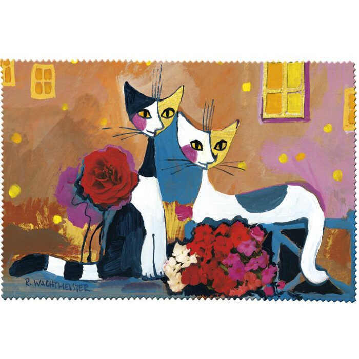 Brillenputztuch von FRIDOLIN Rosina Wachtmeister "Village Party" 12,5 x 17,5 cm