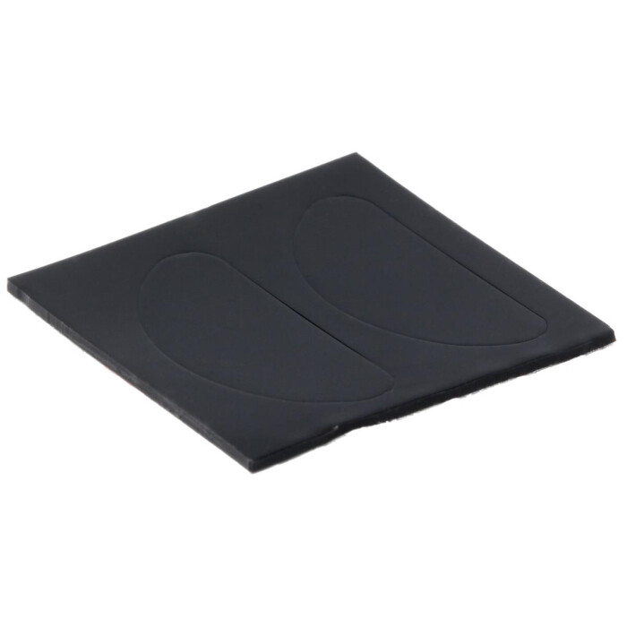 Schwarze Nasenpads zum Kleben aus Silikon in Halbrund - Form 19 mm