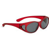 Polarisierende FitOver - Überbrille aus Kunststoff - oval, rund - in Rot - Grau