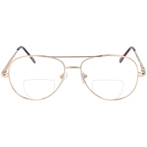 Klassische Zweistärkenbrille / Bifokalbrille PILOT MK2 in bekannter Piloten - Form, mit Doppelsteg, Federscharnier und individueller Stärke