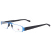 Schmale, leichte Lesebrille I-MAG mit hochwertigem Metall-Etui Blau +2,00 dpt
