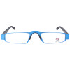Schmale, leichte Lesebrille I-MAG mit hochwertigem Metall-Etui Blau +3,00 dpt