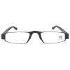 Schmale, leichte Lesebrille I-MAG mit hochwertigem Metall-Etui Schwarz +2,50 dpt