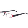 Schmale, leichte Lesebrille I-MAG mit hochwertigem Metall-Etui Rot +1,00 dpt