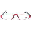 Schmale, leichte Lesebrille I-MAG mit hochwertigem Metall-Etui Rot +1,00 dpt