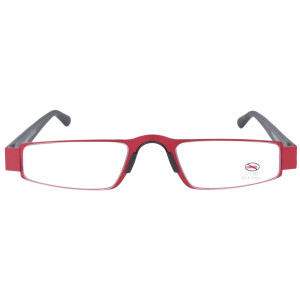 Schmale, leichte Lesebrille I-MAG mit hochwertigem Metall-Etui Rot +2,50 dpt