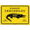 Brillenputztuch aus Microfaser von FRIDOLIN "Danger Crocodiles" 12,5 x 17,5 cm