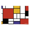 Brillenputztuch aus Microfaser  FRIDOLIN "Mondrian Style" Bauhaus 12,5 x 17,5 cm NEU