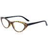 Auffällige Fertiglesebrille BELLA aus Kunststoff mit Federscharnier in Havanna + 2,50 dpt