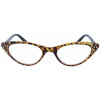 Auffällige Fertiglesebrille BELLA aus Kunststoff mit Federscharnier in Havanna + 2,50 dpt