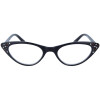 Auffällige Fertiglesebrille BELLA aus Kunststoff mit Federscharnier in Schwarz + 2,00 dpt