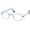Große blaue Schutzbrille 972303 in schmaler Form aus Metall mit individueller Stärke