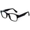 Große schwarze Schutzbrille 973601 aus Kunststoff mit individueller Stärke