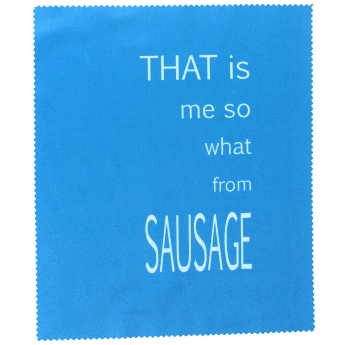 Hochwertiges Mikrofasertuch mit witzigen "Denglisch" Spruch - That is me so what from Sausage