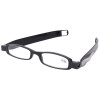 Praktische Lesebrille PLASTIC PODREADER zum Falten mit Clip Schwarz + 3,50 dpt