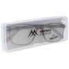 Super flache Lesebrille MR51 aus hochwertigem Kunststoff mit Federscharnier und Etui in Beige + 3,00 dpt