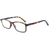 Super flache Lesebrille MR51 aus hochwertigem Kunststoff mit Federscharnier und Etui in Havanna + 3,00 dpt