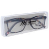 Super flache Lesebrille MR51 aus hochwertigem Kunststoff mit Federscharnier und Etui in Havanna + 3,00 dpt