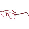Super flache Lesebrille MR51 aus hochwertigem Kunststoff mit Federscharnier und Etui in Rot + 3,50 dpt