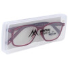 Super flache Lesebrille MR51 aus hochwertigem Kunststoff mit Federscharnier und Etui in Rot + 3,50 dpt