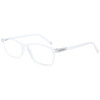 Super flache Lesebrille MR51 aus hochwertigem Kunststoff mit Federscharnier und Etui in Transparent + 2,50 dpt