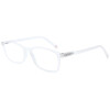 Super flache Lesebrille MR51 aus hochwertigem Kunststoff mit Federscharnier und Etui in Transparent + 3,00 dpt