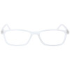 Super flache Lesebrille MR51 aus hochwertigem Kunststoff mit Federscharnier und Etui in Transparent + 3,00 dpt
