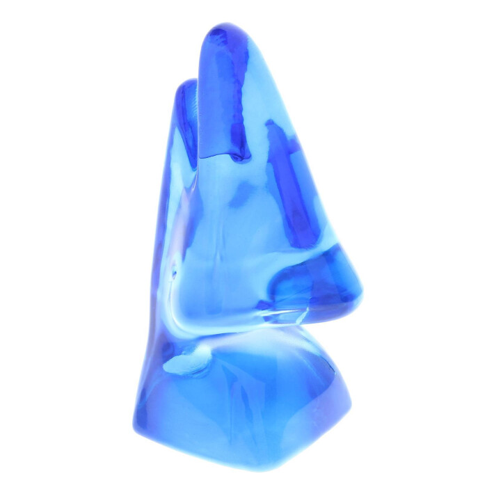 Eleganter, schimmernder Brillenhalter NASE aus Glas in einem leuchtenden Blau