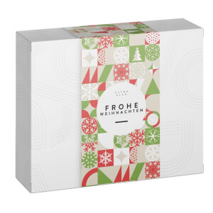 Ultra Klar Geschenkbox mit weihnachtlicher Banderole und...
