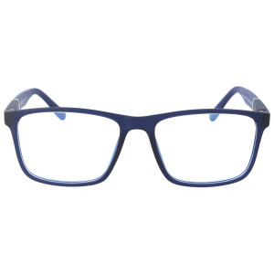 Klassische ZWO Kunststoff - Brillenfassung mit Blaulichtfilter in Schwarz / Blau