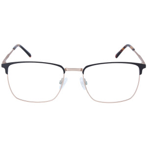 Schicke Fernbrille TIMO aus schwarz-goldenem Metall mit individueller Sehstärke